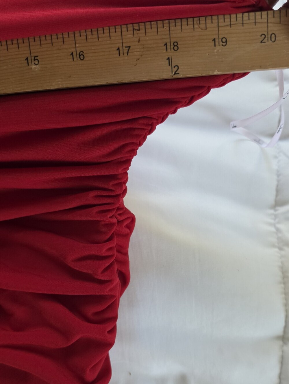 Lulu's One-Shoulder Ruched Red Midi Dress - Picture 6 of 8